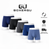 (COMBO 5) Quần Boxer Nam BoxerGu M215 Thun Lạnh, Lưới Thoáng Khí, Co Giãn 4 Chiều | Quần Sịp Đùi BoxerGu