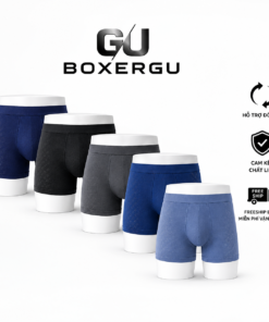(COMBO 5) Quần Boxer Nam BoxerGu M215 Thun Lạnh, Lưới Thoáng Khí, Co Giãn 4 Chiều | Quần Sịp Đùi BoxerGu
