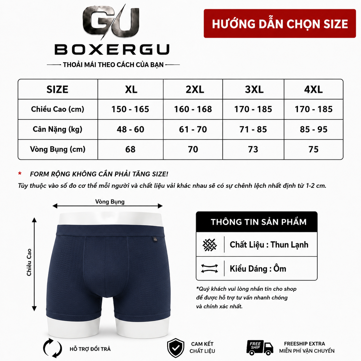 Quần Lót Nam Thấm Hút Mồ Hôi